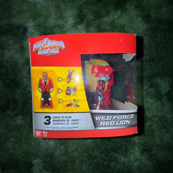 *NEW Bandai Power Rangers Super Megaforce Wild Force Lion Zord with Ranger Key - Picture 4 of 5